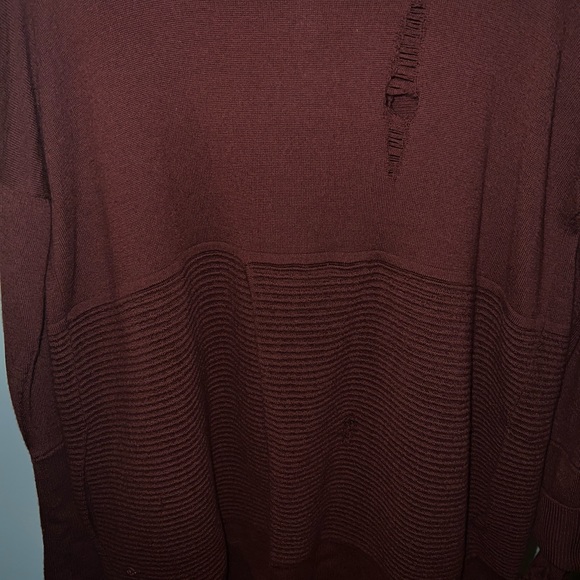 Lululemon Merino Wool Wrap Sit In Lotus Garnet Burgundy Maroon - Picture 10 of 13